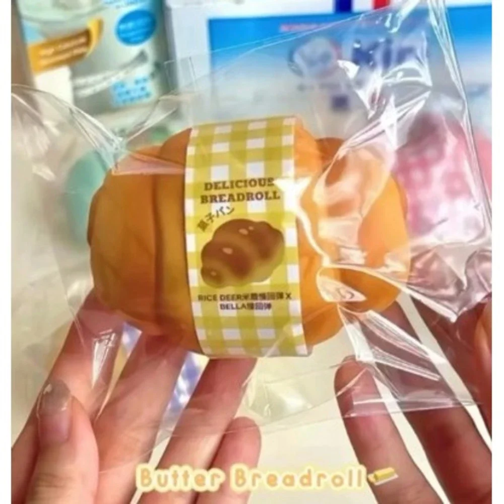 Squishy Bread Roll SET OF 3 Scented Slow Rising Rice Deer Squishies Bun Soft NEW - Picture 3 of 8